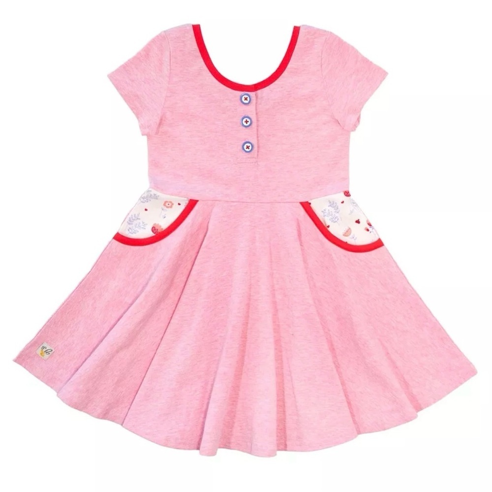 Wild Flowers Infant Girls A League of Her Own Pink Dress 12M
